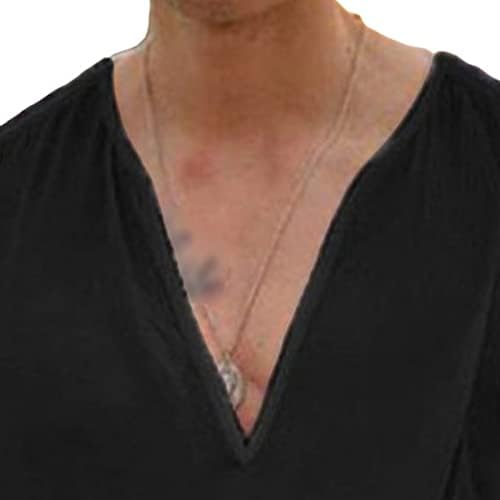 Dghm-jlmy мажи тенок вклопување длабока v врат блуза со долги ракави мода v-врат-необична кошула мускула