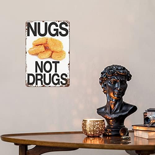 Jzzang Nugs не лекови за храна, калај знак метал постер kodиден декор за кујна