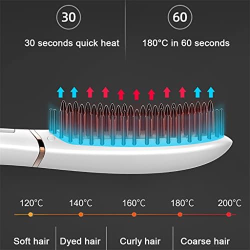 ZLXDP четка за затегнување на косата 30 -ти брзо зацрвстување на електричен чешел за коса LCD дисплеј дигитално греење четка за