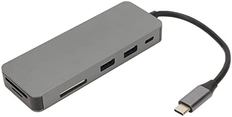USB C Hub Multiport Адаптер, 8 ВО 1 USB C Dongle Сплитер За Печатачи На Тастатури, USB C до 2 X USB3. 0, USB C, XQD, MS, CF, Картичка За Складирање, Мемориска Картичка, Приклучок И Игра, Компјутерск?