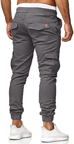 Плус големина панталони широки панталони за нозе Снежни панталони момчиња мажи спојуваат печатени комбинезони, обичен џеб спорт работа
