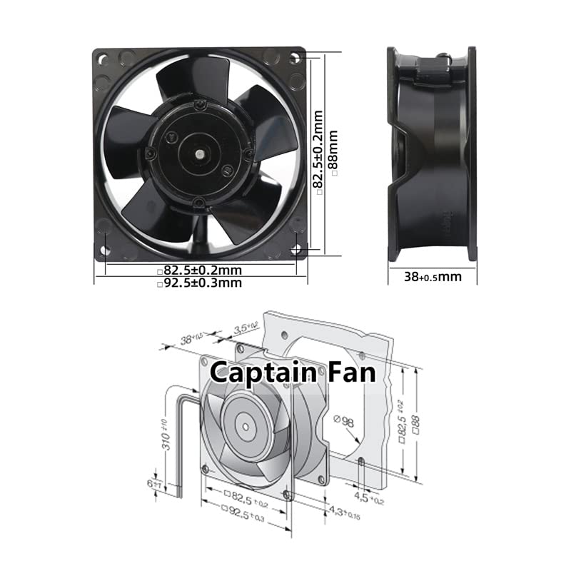 3656 EBM PAPST FAN 230V 12W 9238 92 * 92 * 38mm аксијален вентилатор за кабинет за шасии