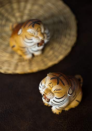 „Симпатична тигар“ 90x52x71mm duan ni yixing Purple Clay zisha чај миленичиња чајни од керамика од глинеста таблета таблета за декорација