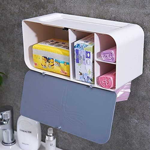 Jqzlxcjzwj Кујнски тоалет без налепници во трага водоотпорна кутија за повеќенаменски ткива креативно бесплатно удирање на пластична фиока за чување