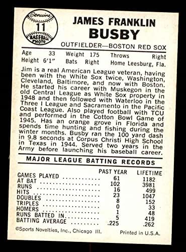 1960 Лист 11 Џим Базби Бостон Ред Сокс Нм Ред Сокс