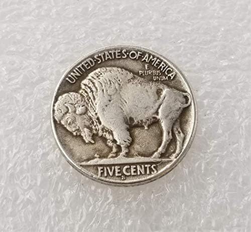 Кореатна копија 1936 година во У.С. Хобо монета - Индијци череп и бик сребрена реплика Морган долар сувенир монета предизвик монета