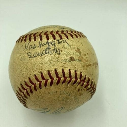 Тимот на сенатори во Вашингтон од 1950 -тите потпиша игра користена американска лига Бејзбол - МЛБ игра користеше бејзбол