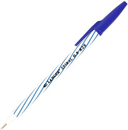 Лансер Хемиско пенкало 0,5 мм Спирала 825, Сино мастило, Пакување 50 парчиња.