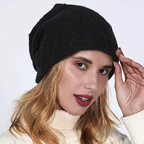 Менси зимски капини женски модели зимска топла игла за плетење капа од волнена капаче Сонце капа за плетење глава за маж зима