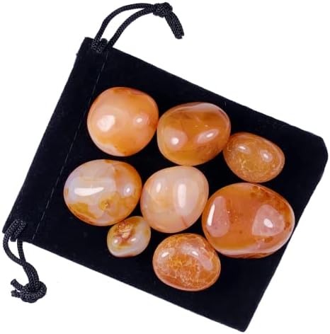 ГОЛДНУГГЕТМИНЕР КАРНЕЛИЈАН ТУМБЛИ - 100 грам многу - со кадифена торба - природни скапоцени камења