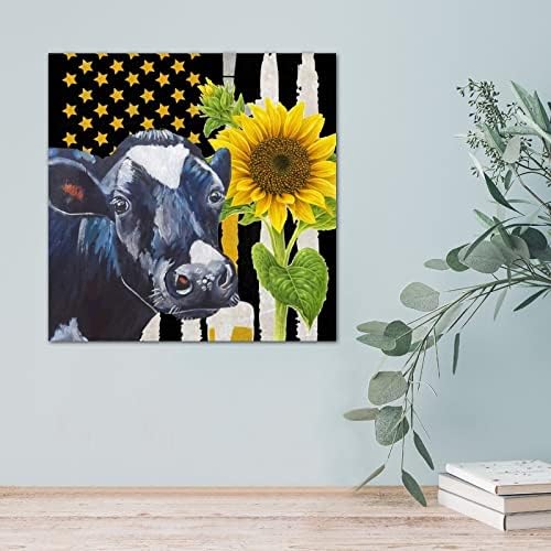 Дрво добредојде знак знаме фарма крава сончоглед, инспиративни цитати wallидна уметност за канцеларија уметност за бањи мотивациски
