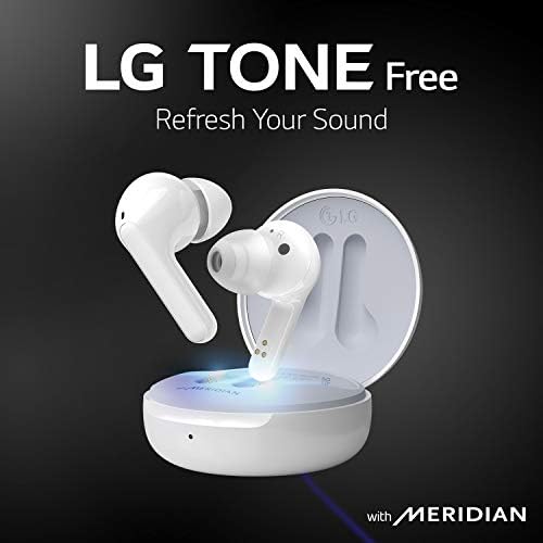 LG тон бесплатно FN4 - Вистински безжични ушни уши со меридијан звук, хипоалергичен гелови за уво од медицина, намалување на бучава
