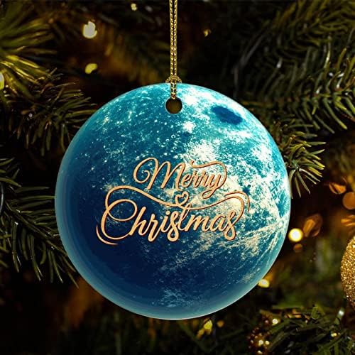 Чајан смешен универзум и планети Божиќни порцелански украси домашни украси Божиќни приврзоци вселенски ентузијаст елка виси украс