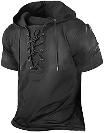 Beotyshow Mens Retro Tactical Tactical Долги/Кратки ракави Аспиратори на отворено Спортски пуловер потресена чипка со кошули со качулка