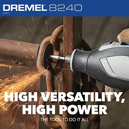 Dremel 8240 12V литиум-јонска батерија, комплет за ротациони алатки за безжична и променлива брзина со удобност за удобност за широк спектар