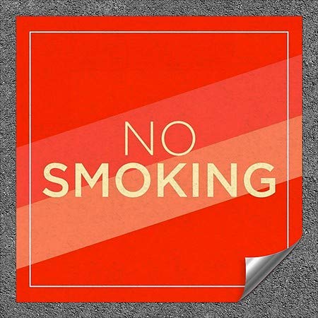 „Без пушење-модерна дијагонална“ тешка индустриска самолеплива алуминиумска wallидна декларација | 36 x36