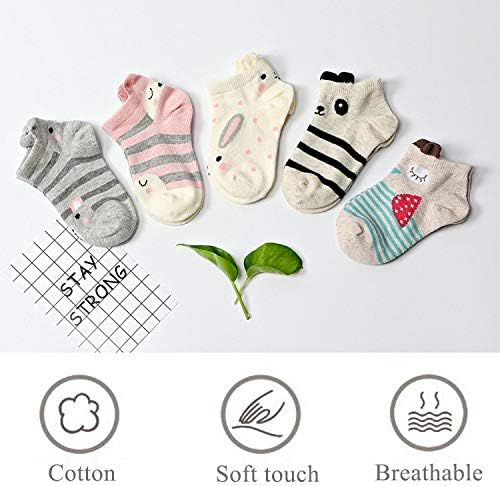 Детски памучни чорапи за животни на глуждот - слатки цртани филмови чорапи меки смешни детски чорапи за дишење на дете за девојчиња за момчиња