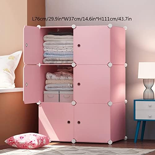 UNNS преносна гардероба преносна гардероба плакарот за складирање коцка за складирање на спална соба за складирање облека облека, плакарот