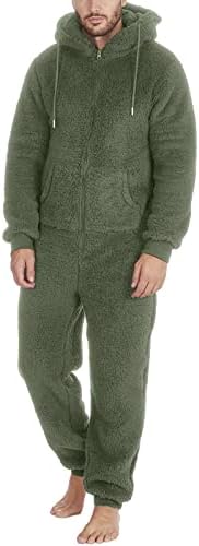 XXBR 2022 машки зимски модни мажи вештачки волна долга ракав пижами обична цврста боја на патент во боја на џемпери облека