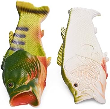 Флип -апостолки со риби од кодиди | Оригиналните папучи на риби | Смешен подарок, сандали со унисекс, бас слајдови, базен, чевли за плажа