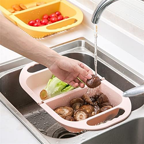 Blmiede преклопена корпа за протекување корпа овошје зеленчук сад за складирање на мијалник мал над решетката за сушење на садот