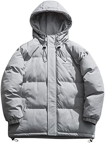 УСИФАКГ МАНСКИ ПОВЕЕ ПУФЕР јакна, Менс зимска топла водоотпорна јакна Парка Топло скијачко палто на отворено со палто со јакна