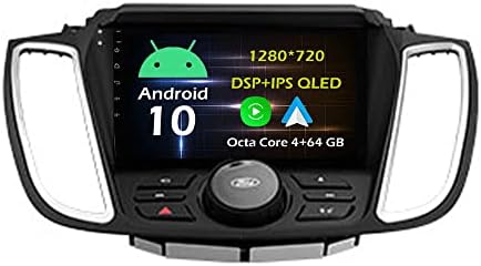 Bestycar 9 Андроид Автомобил Стерео Радио одговара Форд Куга 2 Бегство 3 2012-2019 Окта Јадро Андроид 10.0 Touchscreen Headunit поддржува GPS Навигација Carplay Android Auto Bluetooth DSP SWC Ahd Резервна К