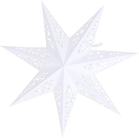 Clispeed Paper Star Flunter Lanbshade 45cm Виси Божиќ 3Д хартија starвезда виси декорација starвезда лесни хартии фенери за свадбена