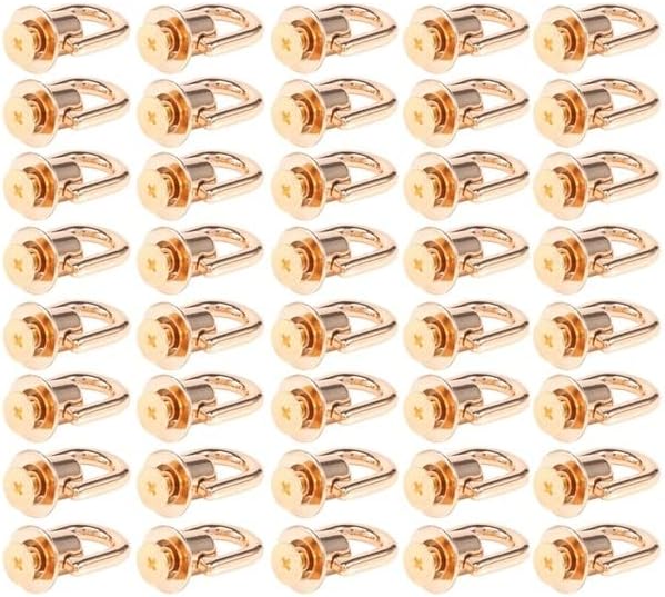 40 парчиња затрупани со прстенест злато-прстенест топка за завртки за завртки за завртки за завртки за кожни паричникот-завртка