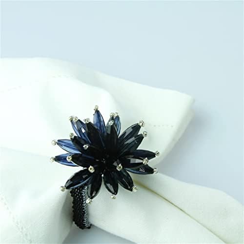 Н/А салфетка прстен прстен стаклен мониста прстен за салфетка празнична декорација свадбени украси 12 парчиња