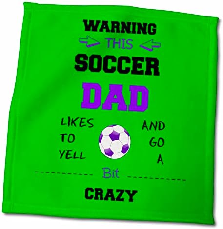 3drose предупредувајќи го овој фудбалски татко сака да полудува виолетова и зелена - крпи