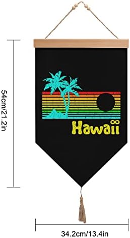Nudquio 80 -ти ретро гроздобер Хаваи памук постелнина висина знаме знак за сликање слика за домашна градинарска тремот декорација