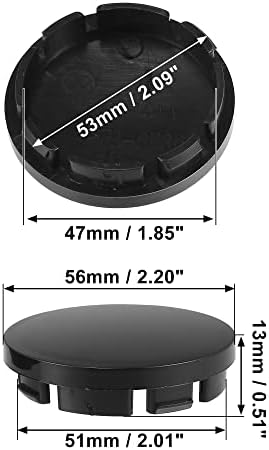 X Autohaux 4PCS Универзален 56мм DIA 8 клипови во тркала Центар за центри за центри за центри за автоматско возило за автоматско