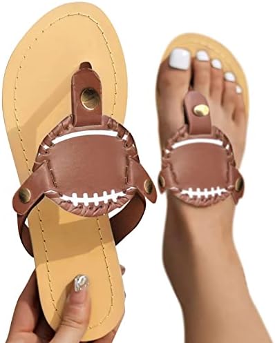 Папучи за жени тинејџерски девојки клип пети бејзбол сандали летни рамни флип -флип -флип -обични гроздобер римски папучи чевли