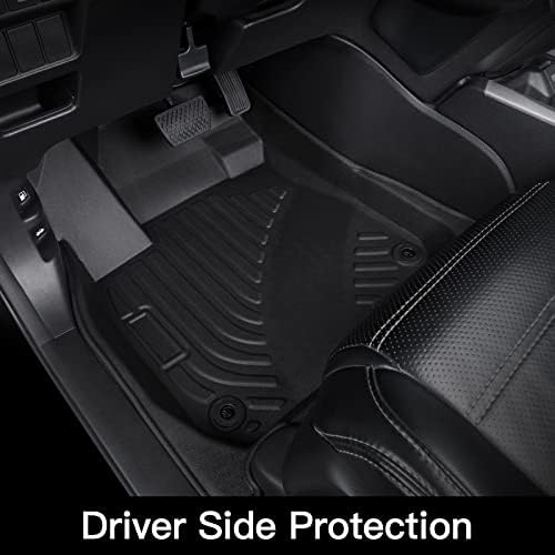 Rilec Floor Mats 2 Row Liners Поставете прилагодено вклопување за 2017-2022 Honda CR-V, сите временски стража водоотпорни водоотпорни TPE гумени автомобили, црни