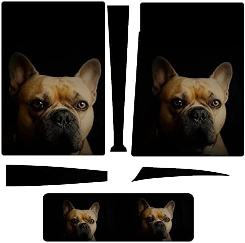 Француски Булдог Куче Во Темна Целосна Заштитна Обвивка На Кожата Дизајн Налепница За Обвивка Компатибилна СО Ps5 Верзија На ДИСКОТ Конзола И