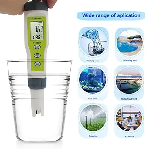 Тестер за квалитет на вода Nuopaiplus, 3-во-1 pH тестер pH/EC/температура Дигитален метар 0,01 Висока точност 0-14PH опсег на вода
