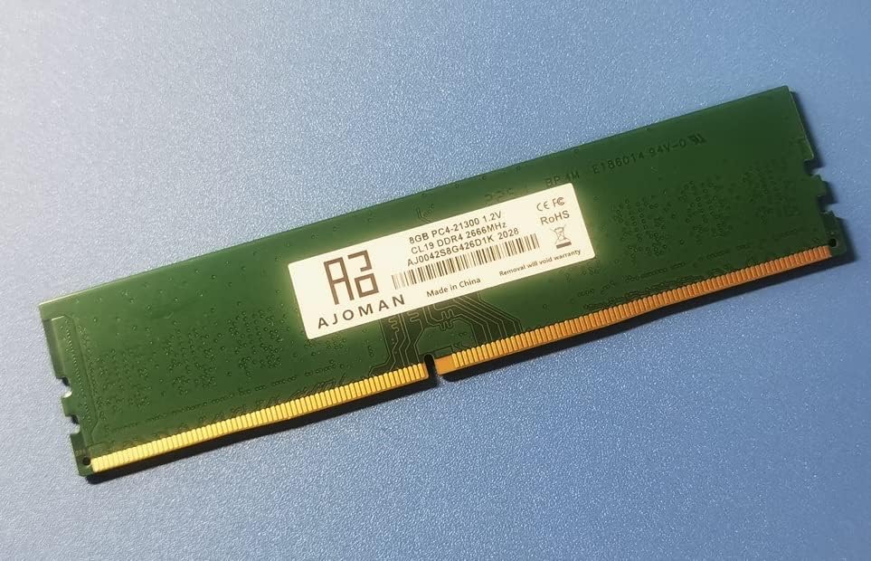 AJOMAN 8GB DDR4 2666 RAM МЕМОРИСКИ Модул RAM UDIMM PC4-21300 CL19 DIMM 1.2 V 288PIN Non-ECC Десктоп RAM МЕМОРИЈА