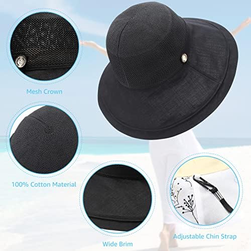 Женска капа на плажа флопи реверзибилна голема сонце широко распространетост fedora spf hat upf 50+