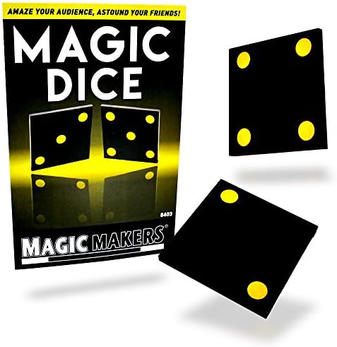 Magic Magicer Magic Dice Trick - брилијантна црна коцка со високо визуелни жолти пипс што мистериозно се менуваат