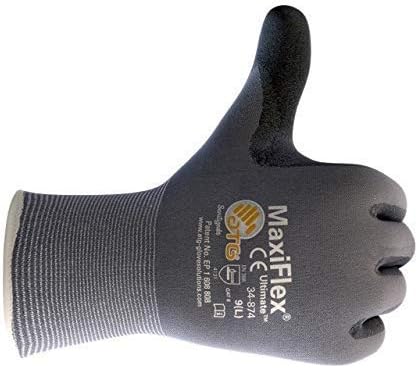 Максифлекс нараквици Беспрекорен плетен најлон - ракавици од ликра со микро -обложена микро -пена вклучуваат зафат на дланката и прстите