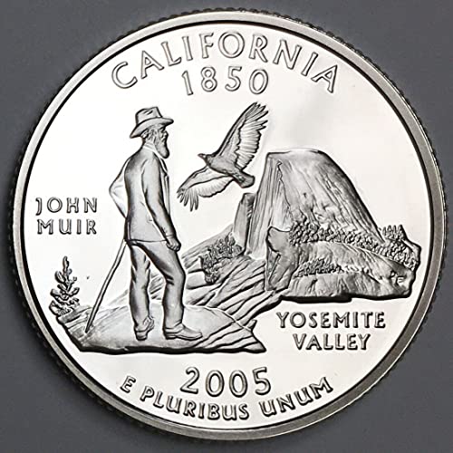 2005 Сребро ДОКАЗ Четвртина 25 Центи Калифорнија Монета. Од Отворен Нане Постави 25 Центи Оценети Од Страна На Продавачот Некои Носат.