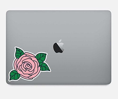Розова роза - винил декларација - лаптоп, декор, налепница за декорации за винил прозорец -