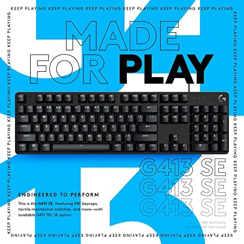 Logitech G413 SE Механички Игри Тастатура За Windows/Mac Со Позадинско Осветлување Копчиња Пакет Со Дланка Одмор и 4-ПОРТ USB 3.0 Центар