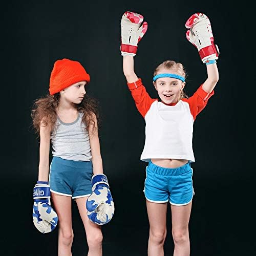 Детски боксерски ракавици, 4oz боксерски нараквици за деца 5-12 млади момчиња девојчиња дете ПУ цртани филмови Спаринг тренинг бокс-бокс на ракавици за торба за удира?
