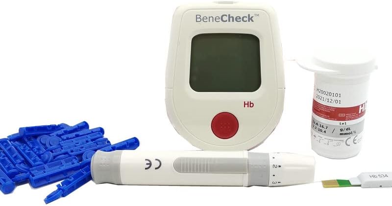 Домашна употреба Комплет за тестирање на хемоглобин Хемоглобин Метар Хемоглобин Тест Метар + 50 парчиња ленти за хемоглобин
