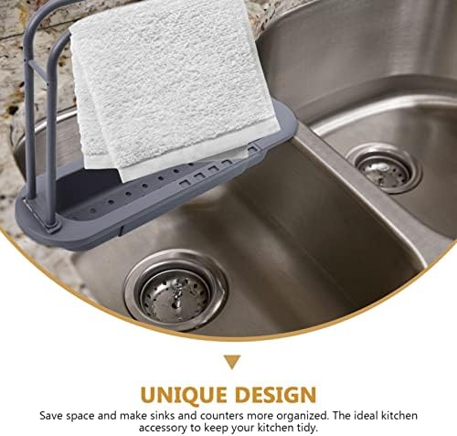 Cabilock Basket: Телескопски домот за миење садови за миење садови со сад за прилагодување на садот за сива пешкир корпа за прибор за течност