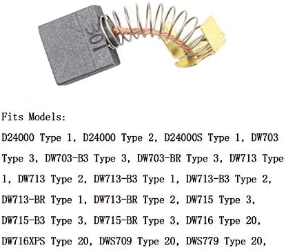 Јаглеродни Четки Компатибилни За Dewalt D24000/DW713/DW716 Замена Четка &засилувач; Олово Сет Заменува Dewalt - 2 Пакети