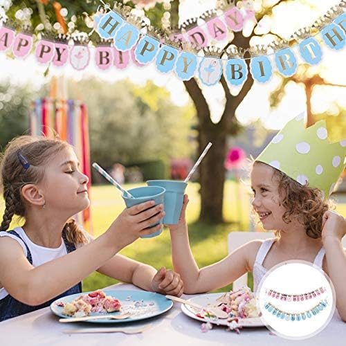 Partykindom DIY Crown Bunting роденденски украси украси за забавување украси за роденден