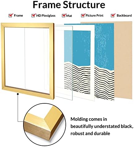 Lavie Насловна 8x10 Рамки За Слики, Едноставен Дизајниран Дрво Рамка Во собата Со Висока Дефиниција Вистински Стакло за Слики 5x7